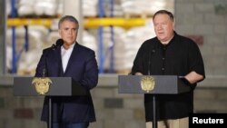 La gira de cinco días del secretario de Estado Mike Pompeo también lo llevó a Chile, Paraguay, Perú. Foto: Cortesía, embajada de Venezuela en Colombia. 