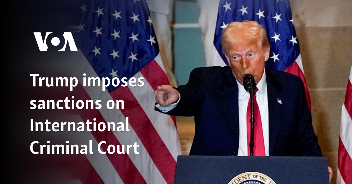 Trump imposes sanctions on International Criminal Court