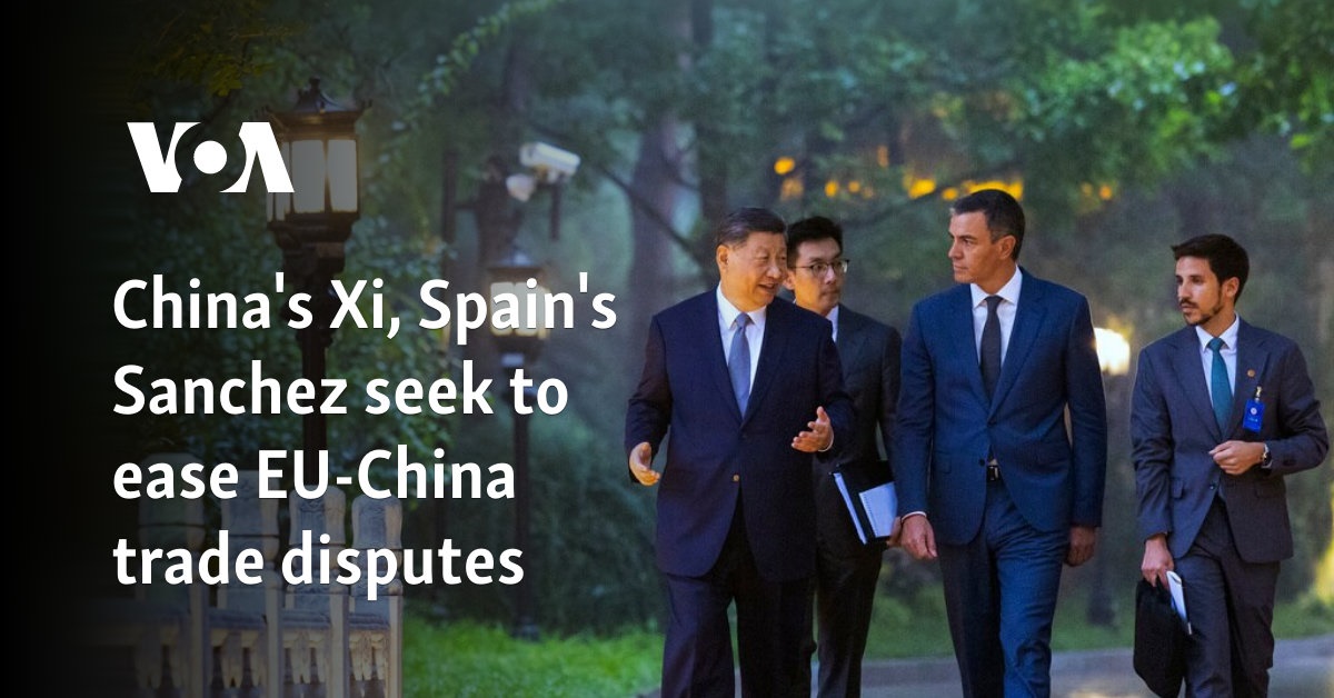 China's Xi, Spain's Sanchez seek to ease EU-China trade disputes 