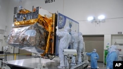 NPP inside a clean room at Vandenberg Air Force Base in California