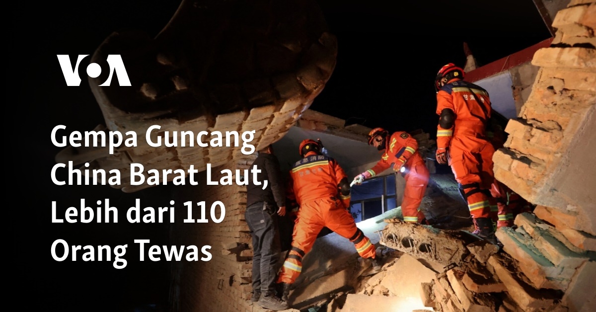 Gempa Guncang China Barat Laut Lebih Dari 110 Orang Tewas