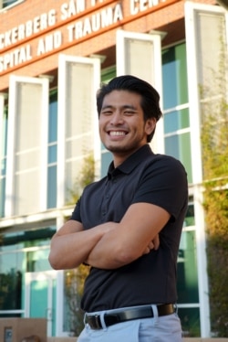 Jirayuth Latthivongskorn, a DACA recipient, at ZSFG hospital, where he's a resident in training.