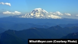 Mount Rainier is the highest mountain of the Cascade Range of the Pacific Northwest.