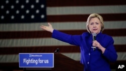 La probable nominada presidencial demócrata Hillary Clinton hizo campaña en Nueva Jersey, el miércoles, 1 de junio de 2016.
