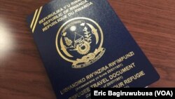 Un passport pour réfugier au Rwanda.