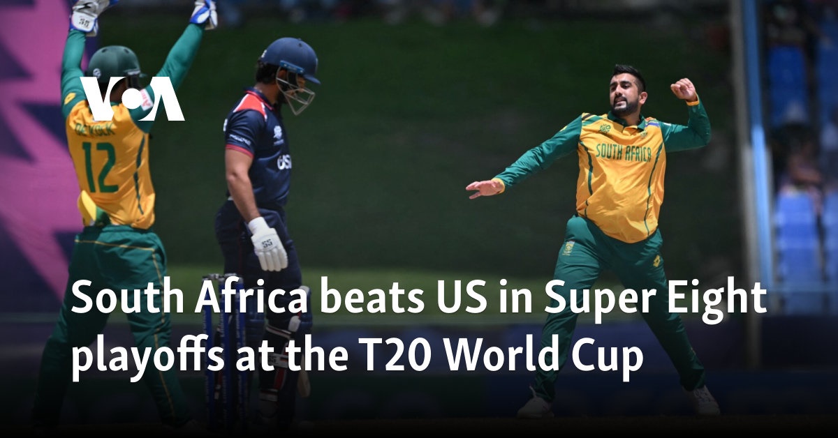 South Africa beats US in Super Eight playoffs at the T20 World Cup