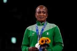 La Nigériane Blessing Oborududu a remporté la médaille d'argent de la lutte libre féminine de 68 kg aux Jeux olympiques d'été de 2020, mardi 3 août 2021, à Chiba, au Japon.