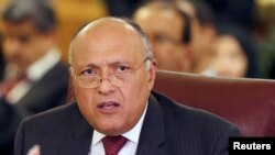 Menteri Luar Negeri Mesir, Sameh Shoukry, di Kairo, Mesir, 12 Oktober 2019. (Foto: dok).