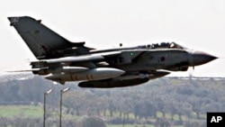 A British RAF Tornado jet takes off from Gioia del Colle air base, near Bari, southern Italy, March 24, 2011
