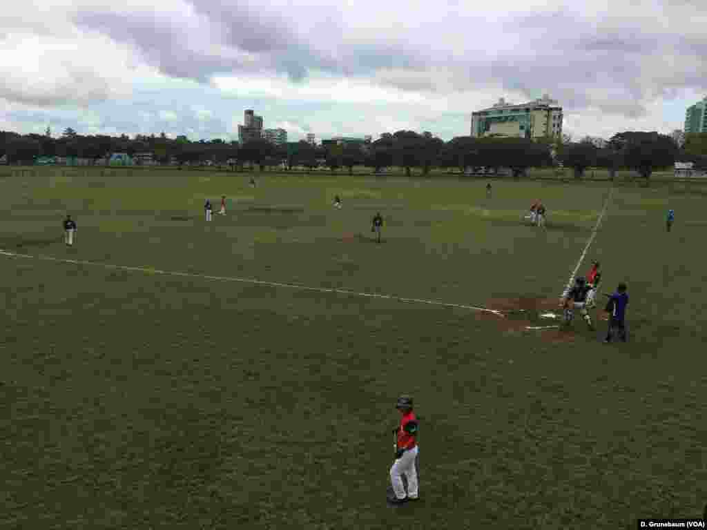 The Myanmar national team's home field used to be the infield at a former horse race track in Yangon.