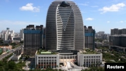 中国海南省海口市的海航集团总部大楼（2018年5月6日）。