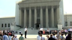Crowd Outside US Supreme Court Reacts to Gay Marriage Decisions