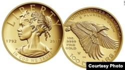 The $100 gold coin will be the first to feature and African-American woman. (US Mint)