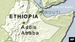 Map of Addis Ababa in Ethiopia