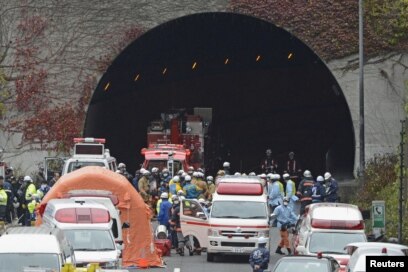 日本高速公路新笹子隧道坍塌