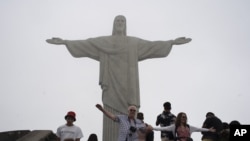 Estátua do Cristo Redentor no Rio de Janeiro no seu último dia aberta ao público, devido ao coronavírus