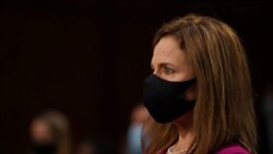 USA, Washington, Amy Coney Barrett looks on before a confirmation hearing before the Senate Judiciary Committee