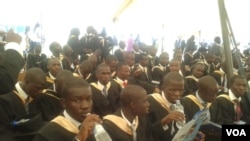Some of the graduands facing an uncertain future after being capped by President Robert Mugabe.