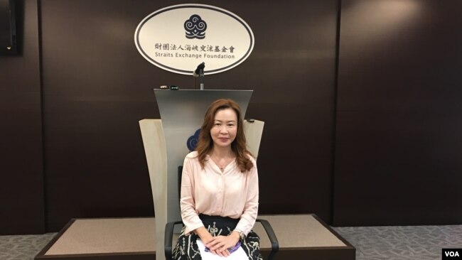 海基会副秘书长兼发言人管安露（美国之音许宁摄影）