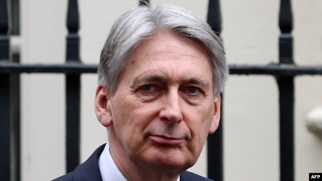 英国财政大臣哈蒙德(法新社)