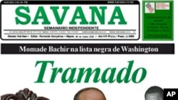 Primeira página do semanário "Savana"