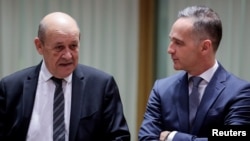 Almanya Dışişleri Bakanı Heiko Maas ve Fransa Dışişleri Bakanı Jean-Yves Le Drian