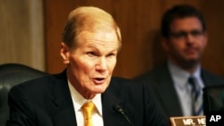 Senate Aging Committee Chairman Sen. Bill Nelson speaks on Capitol Hill in Washington, Sept. 10, 2014.