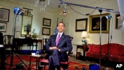 President Obama records his weekly address for 24 Jul 2010