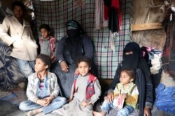 지난해 12월 예멘 사나 인근에 설치된 임시 난민 캠프.