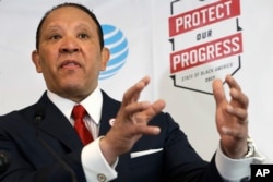 FILE - National Urban League CEO Marc Morial speaks about the 2017 State of Black America report at the National Urban League in Washington, May 2, 2017.