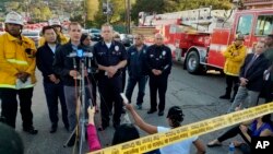 Mayor Eric Garcetti speaks during a news conference about the shooting at a Trader Joe's supermarket in the Silver Lake neighborhood of Los Angeles, July 21, 2018. 