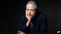 FILE - Jon Stewart poses for a portrait in promotion of his film 'Rosewater.'