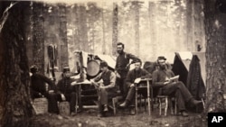 George Houghton's image of members of the 4th Vermont Regiment's band during the Civil War.