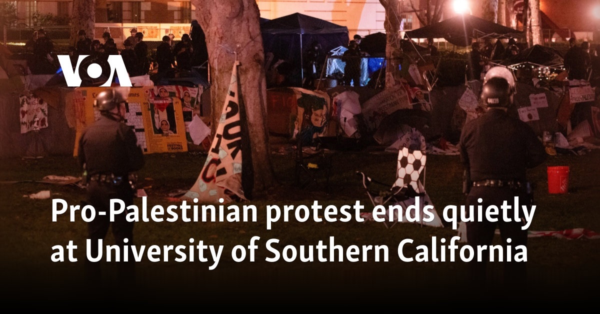 Pro-Palestinian protest ends quietly at University of Southern California