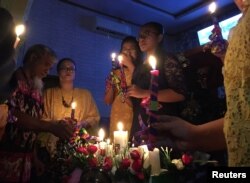 Residents affected by the tsunami attend a Mass during Christmas at Rahmat Carita Pentecostal Church near Carita in Pandeglang, Banten province, Indonesia, Dec. 25, 2018.