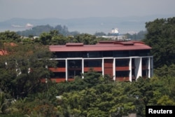 A view of Capella Hotel on Sentosa Island in Singapore, June 4, 2018.