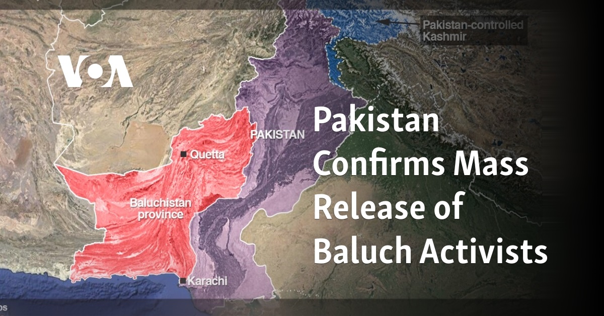 Pakistan Claims Mass Release Of Baloch Activists; Activist Group Says ...