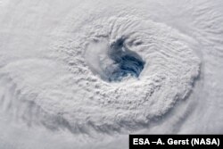 A high-definition video camera outside the space station captured stark and sobering views of Hurricane Florence, a Category 4 storm.