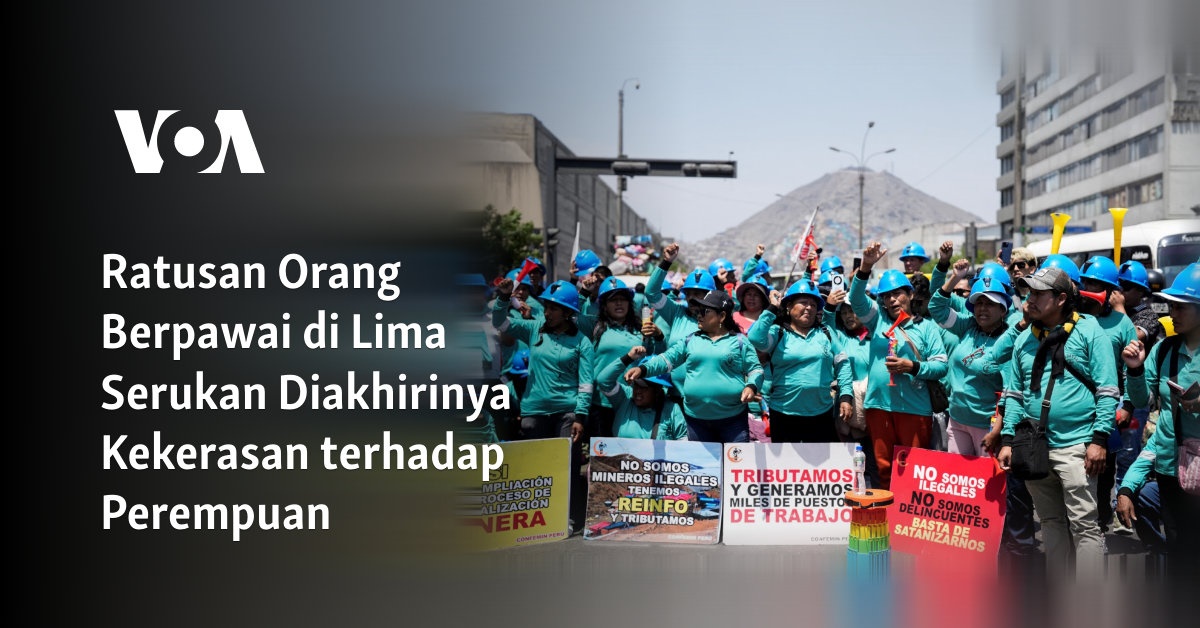 Ratusan Orang Berpawai di Lima Serukan Diakhirinya Kekerasan terhadap Perempuan