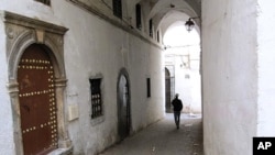 A recently restored street in Algiers' Casbah.