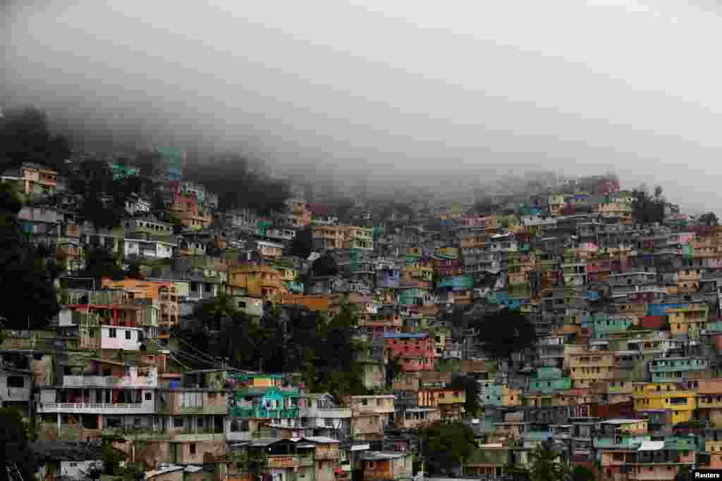 A general view as Hurricane Matthew approaches Port-au-Prince, Haiti, Oct. 3, 2016.