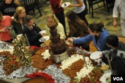 Valentine's Day celebration at Furman's dining hall