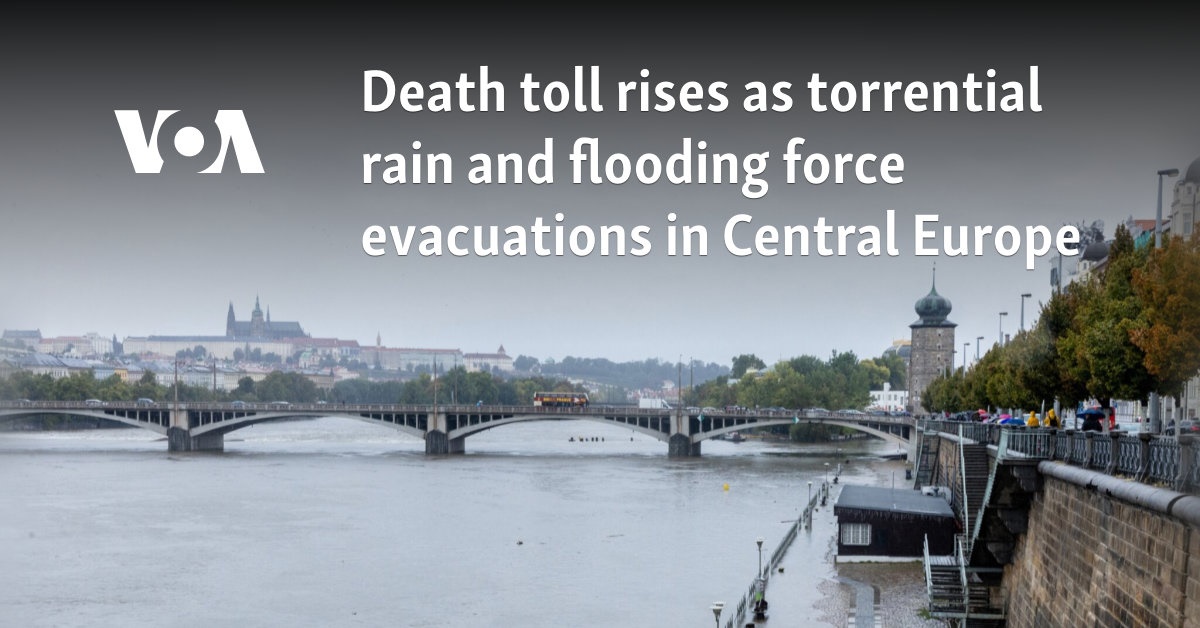 Death toll rises as torrential rain and flooding force evacuations in Central Europe  