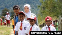 Kawasan pelosok di Papua membutuhkan kepedulian lebih di bidang pendidikan.(Foto: GTP UGM)