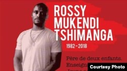 La photo de Rossy Mukendi relayée sur les réseaux sociaux pour lui rendre hommage. 