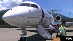 中国富豪的私人飞机(视频截图)