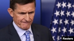 FILE - General Michael Flynn is one of the advisers to President Donald Trump who reportedly had contact with Russian officials during the 2016 presidential race.