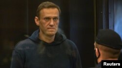 Russian opposition leader Alexei Navalny attends a court hearing in Moscow, Russia February 2, 2021