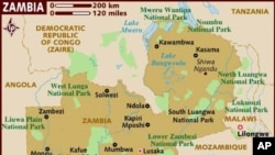 Map of Zambia. Taken 4.12.2012