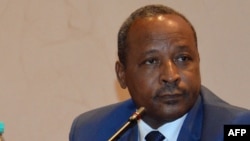 FILE - Niger's Interior Minister Hassoumi Massaoudou attends the opening ceremony of a meeting gathering interior ministers of the G5 Sahel group on May 14, 2015 in Niamey. 